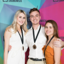 Équipe de Radio, médaille de bronze : Florence D'amboise, Julien Latraverse et Gabrielle Thouin